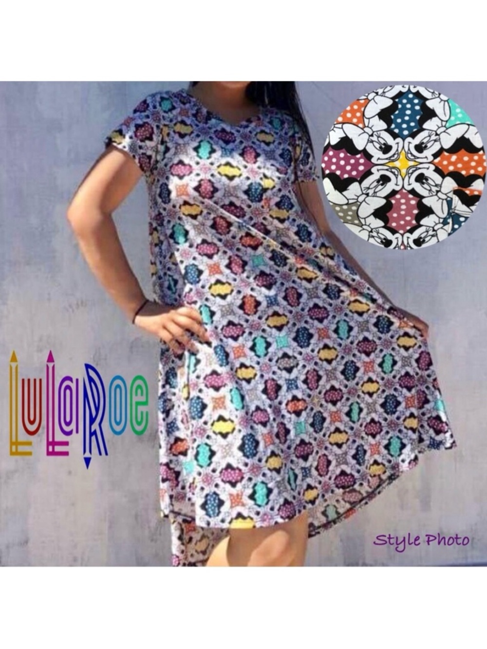 LuLaRoe Disney Carly Dress Minnie Mouse (XS)